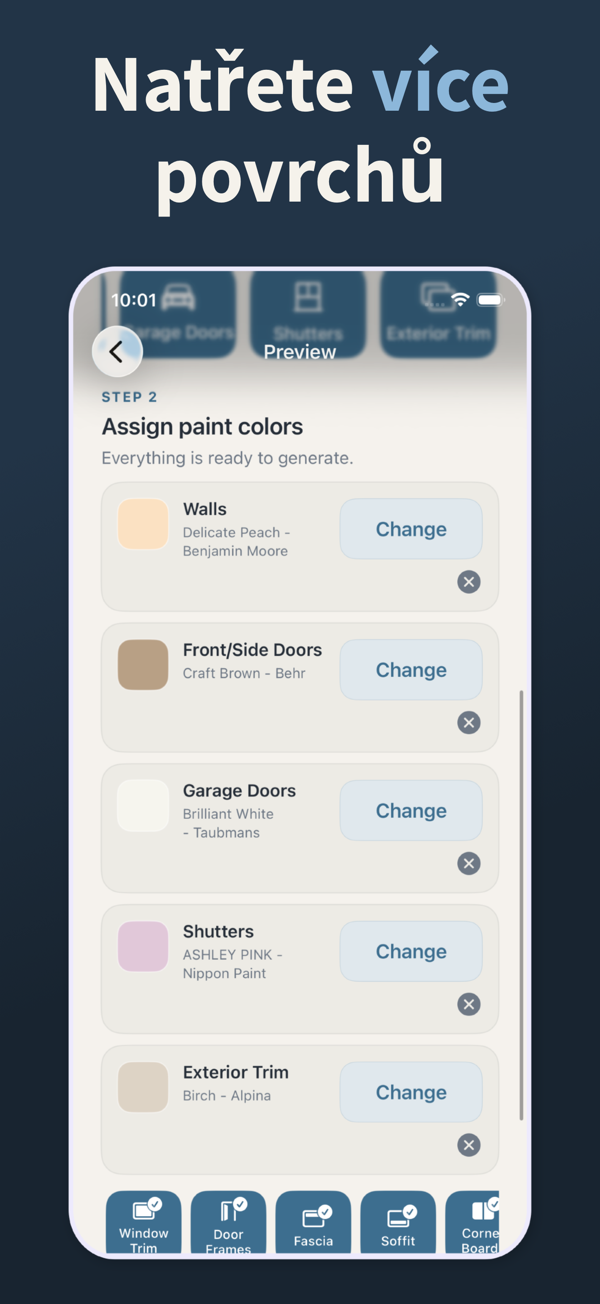 Exterior Paint Visualizer - Porovnání před a po