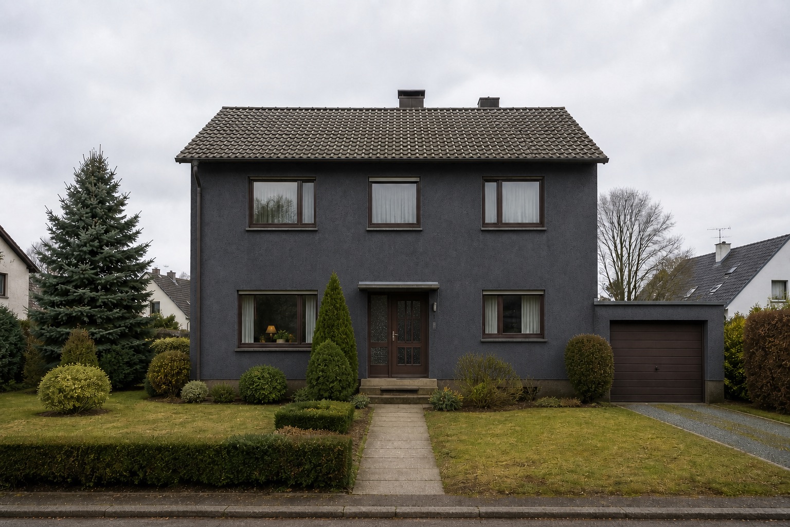 Hausfassade vor dem Anstrich