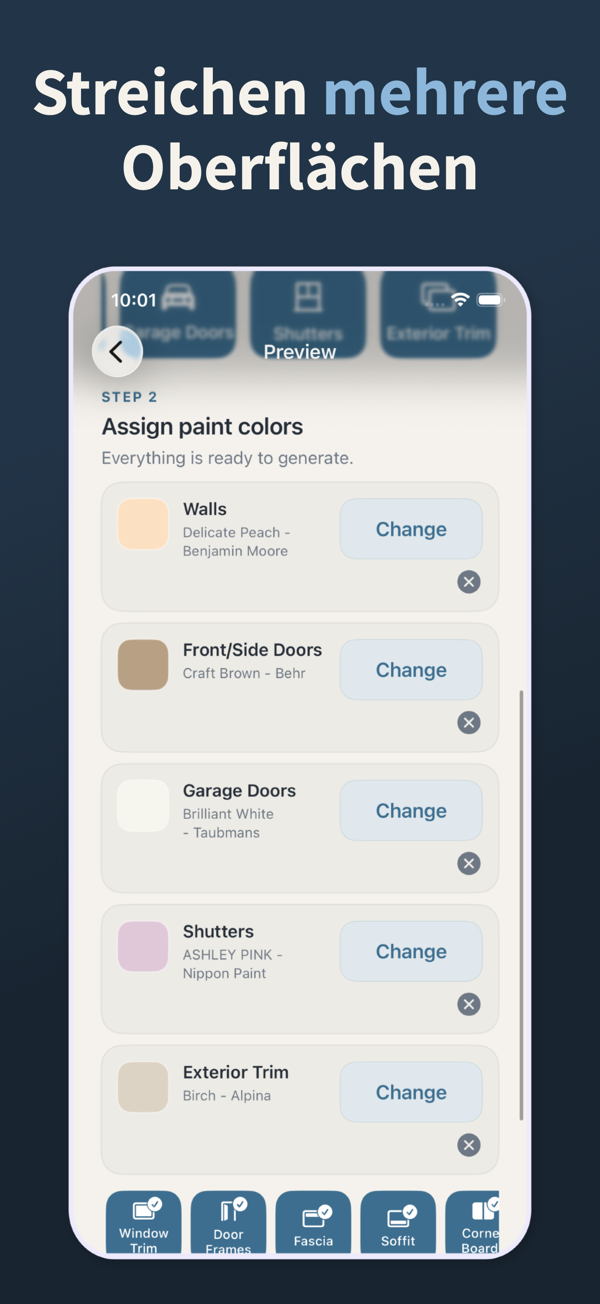 Exterior Paint Visualizer - Before and after comparison