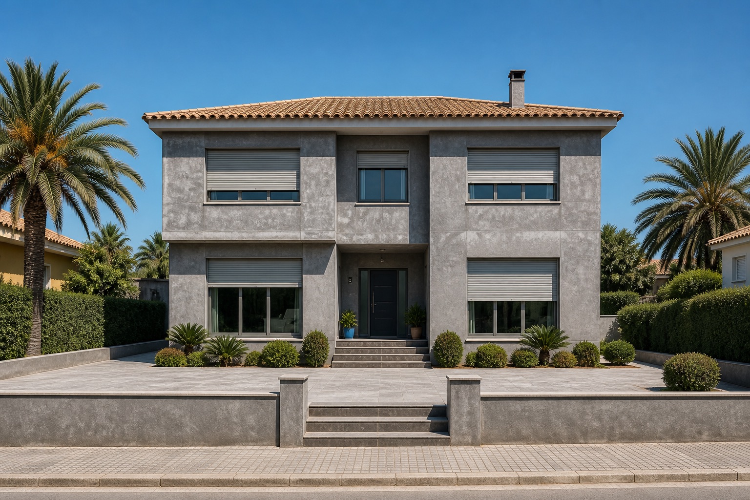 Exterior de la casa después de pintar