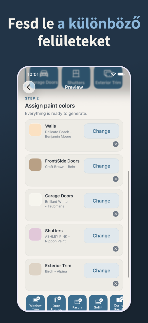 Exterior Paint Visualizer - Előtte és utána összehasonlítás