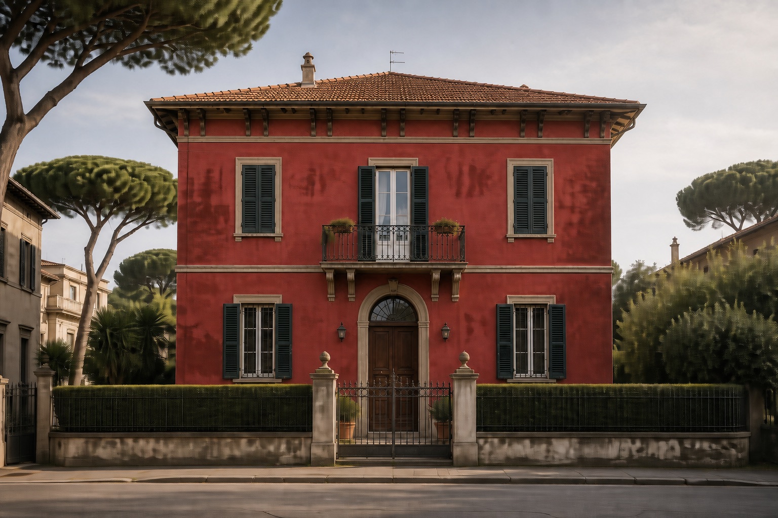 Esterno della casa prima della pittura