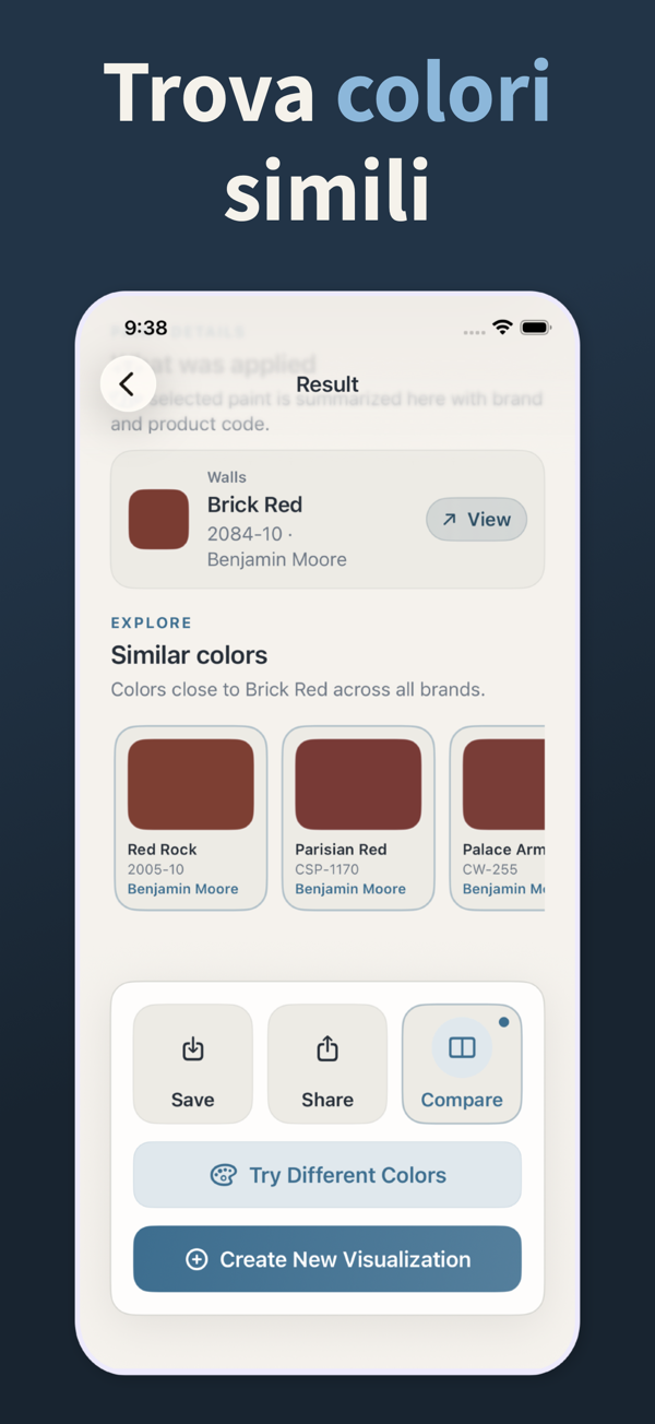 Visualizzatore Vernice Esterna — Pittura multi-superficie