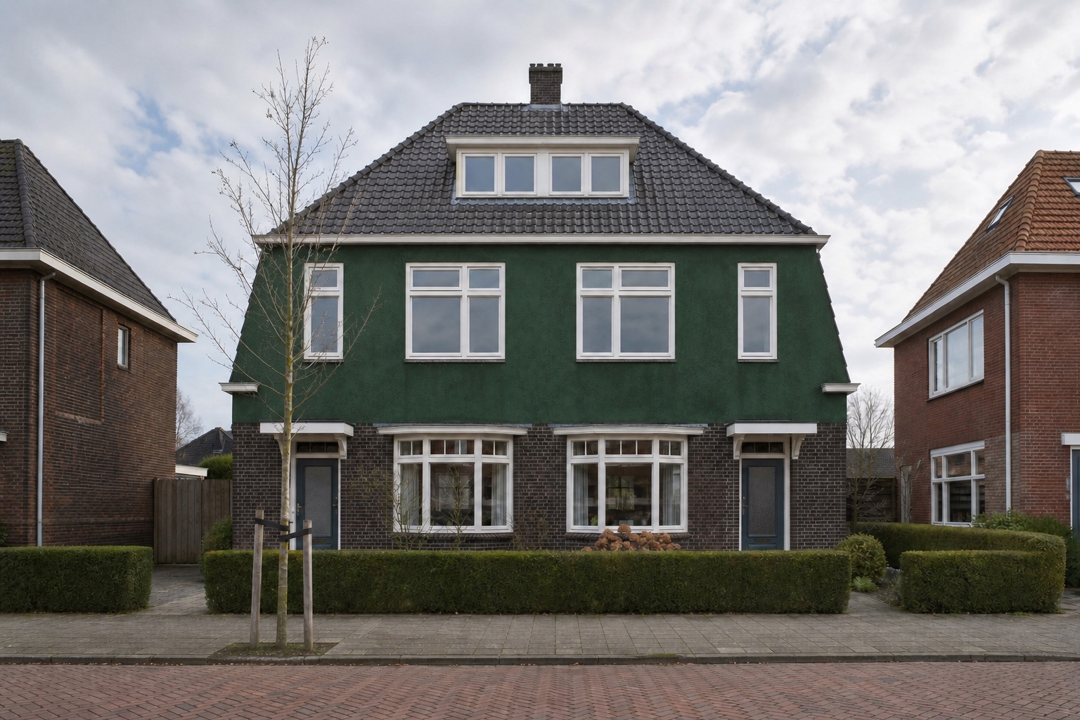 Huisgevel voor de schilderbeurt