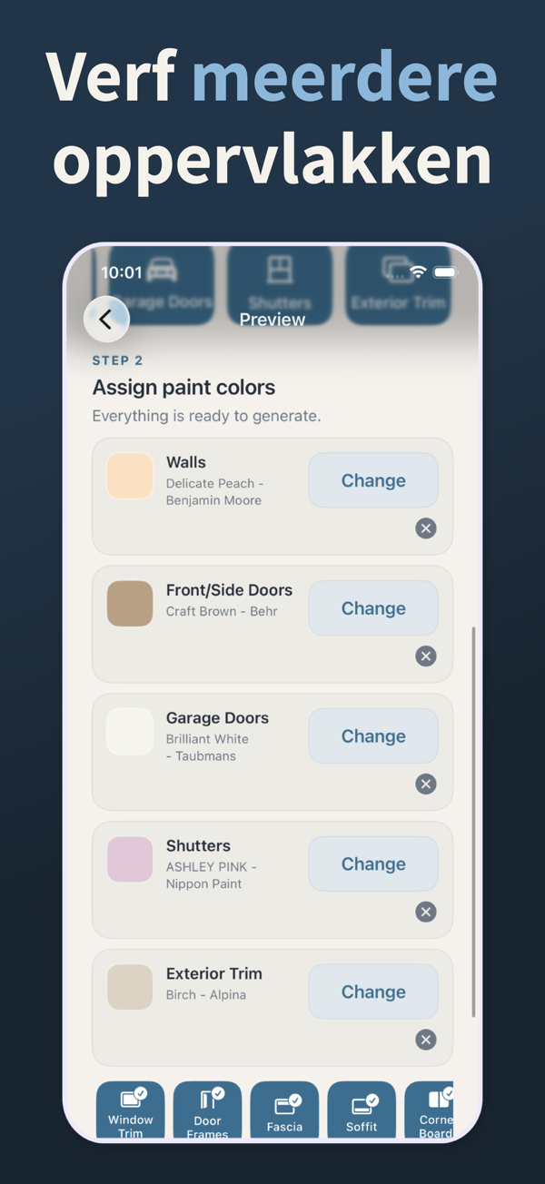 Exterior Paint Visualizer - Before and after comparison