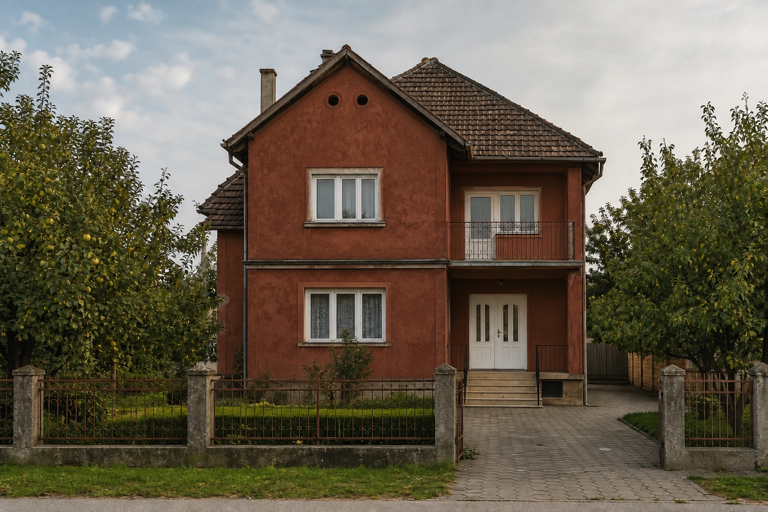 Vizualizator de vopsea pentru o casă din cărămidă