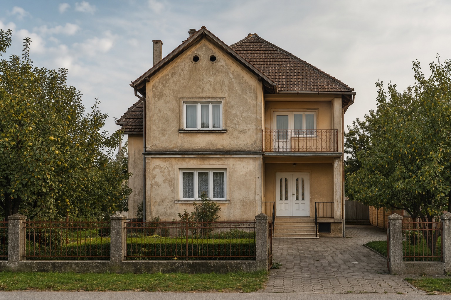 Vizualizator de vopsea pentru o casă din cărămidă
