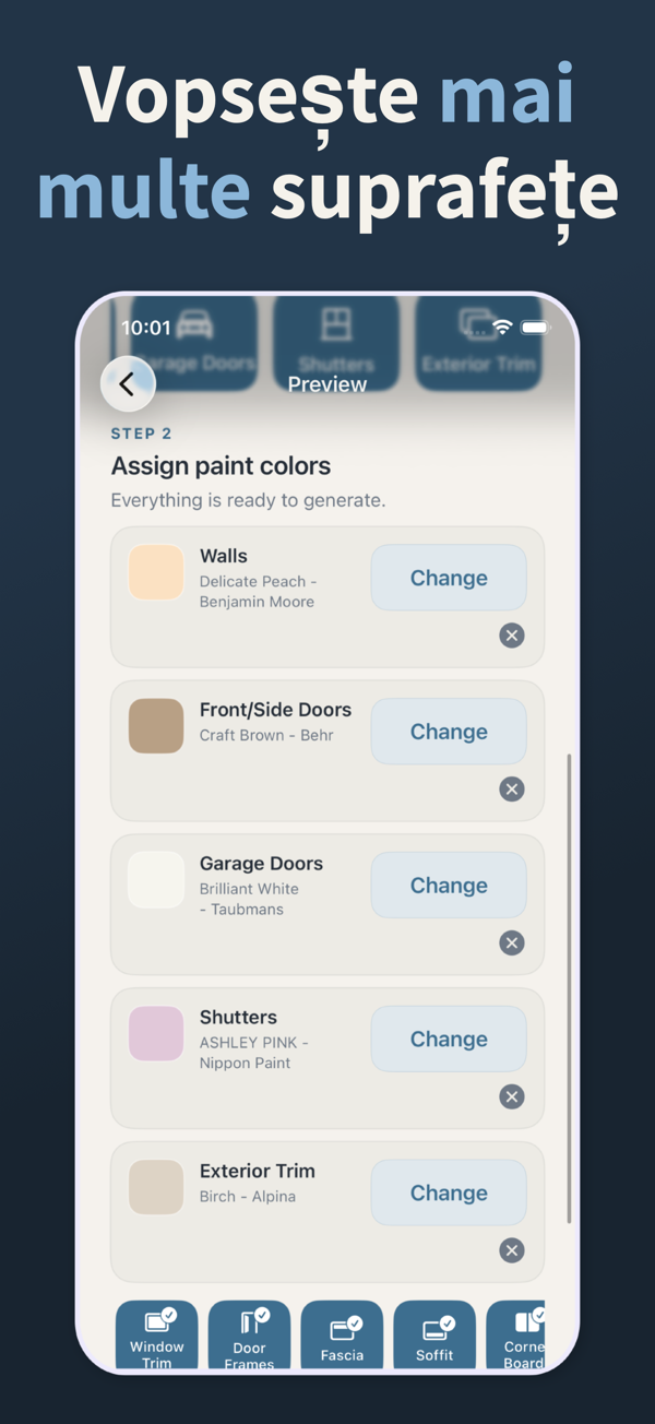 Exterior Paint Visualizer - Comparație înainte și după