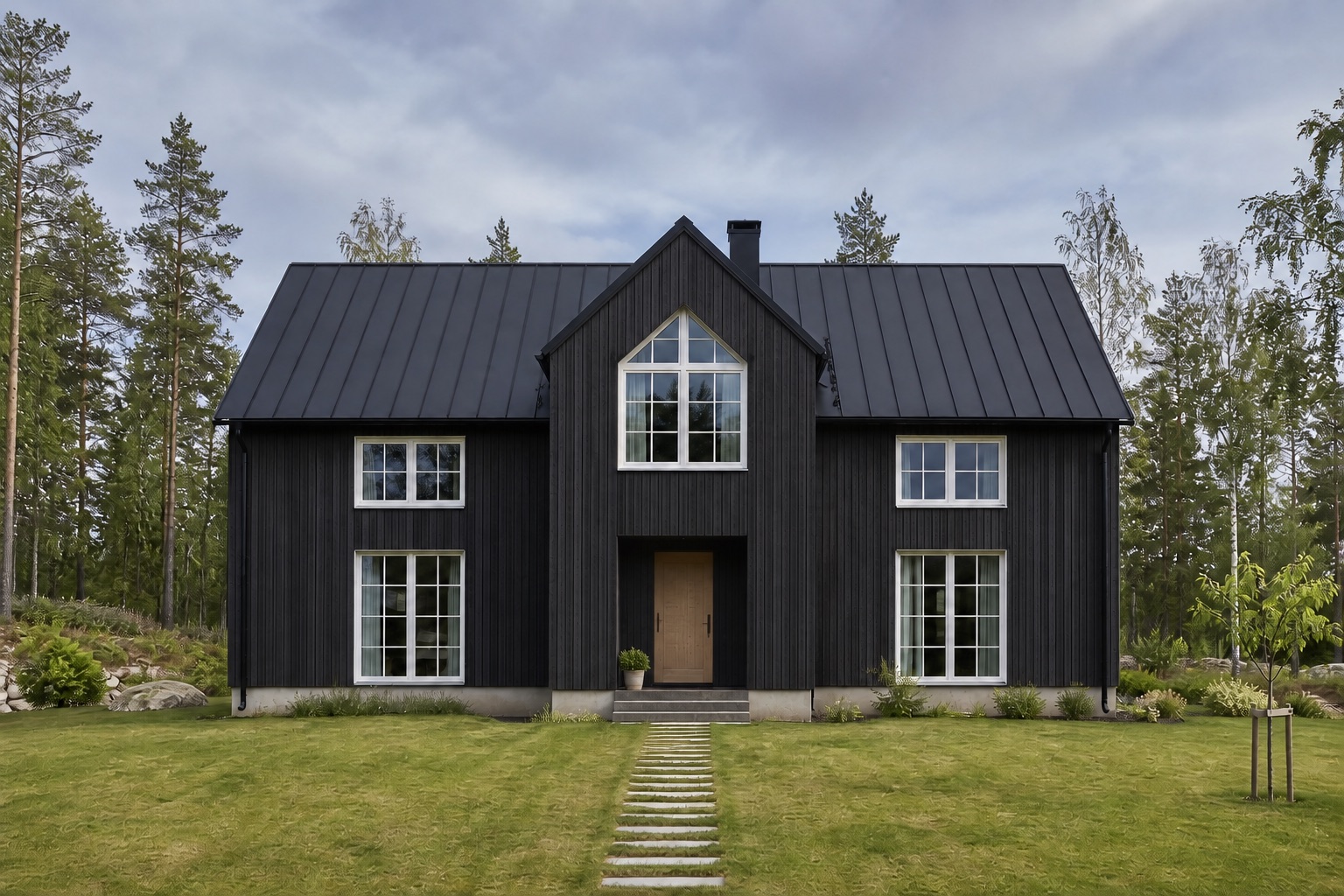 Husets exteriör före målning